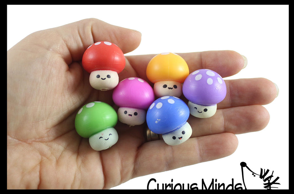 Adorable Soft Mushroom Figurines - Cute School Supply Gift - Desk Pet - Collectible Figurine