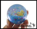 Animals Surfing on a Wave Ball - Moving Water with Floating Figurine -  Visual Tsunami Sensory, Stress, Fidget Toy