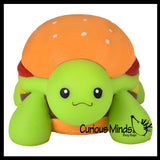 NEW - Turtle Burger Squishy Squeeze Stress Ball Soft Doh Filling - Like Shaving Cream - Sensory, Fidget Toy