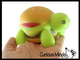 NEW - Turtle Burger Squishy Squeeze Stress Ball Soft Doh Filling - Like Shaving Cream - Sensory, Fidget Toy