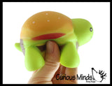 NEW - Turtle Burger Squishy Squeeze Stress Ball Soft Doh Filling - Like Shaving Cream - Sensory, Fidget Toy