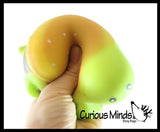 NEW - Turtle Burger Squishy Squeeze Stress Ball Soft Doh Filling - Like Shaving Cream - Sensory, Fidget Toy