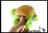 NEW - Turtle Burger Squishy Squeeze Stress Ball Soft Doh Filling - Like Shaving Cream - Sensory, Fidget Toy