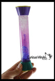 NEW - Double Glitter Filled Liquid Dripping Stick Timer Drip Down and Float Up - Calm Down Jar - Soothing and Calming Motion - Liquid Timer Sensory Office Desk Toy - Visual Stimulation