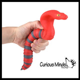 Set of 2 Large Articulated Snakes - Snake and Cobra -  Wiggle Fidget Jointed Moving Creature Toy - Unique