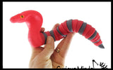 Set of 2 Large Articulated Snakes - Snake and Cobra -  Wiggle Fidget Jointed Moving Creature Toy - Unique