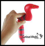 Set of 2 Large Articulated Snakes - Snake and Cobra -  Wiggle Fidget Jointed Moving Creature Toy - Unique