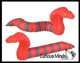 Large Cobra Articulated Snakes -  Wiggle Fidget Jointed Moving Creature Toy - Unique