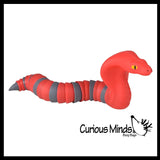 Large Cobra Articulated Snakes -  Wiggle Fidget Jointed Moving Creature Toy - Unique