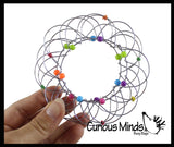 Wire Infinity Flower Magic Endless Folding Fidget Toy - Flip Over and Over - Bend and Fold Crazy Shapes Puzzle - ADD Anxiety