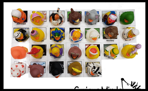 Matching Alphabet Ducks with Picture Cards - Rubber Duckies for Each L ...