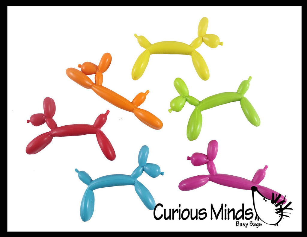 LAST CHANCE - LIMITED STOCK - Tiny Balloon Animal Bendable Fidget Toys - Cute Mini Animal Figurines - Party Favors, Prizes, Egg Fillers
