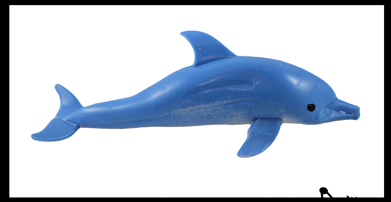 Dolphin Stretchy and Squeezy Toy - Crunchy Bead Filled - Fidget Stress Ball  Ocean Animal 