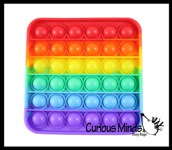 BULK - WHOLESALE - Rainbow Bubble Pop Game - Silicone Push Poke Bubble ...