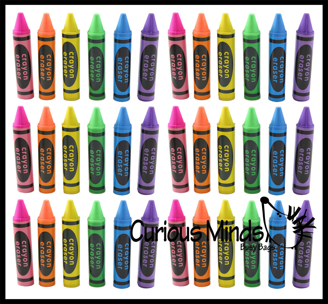  Bulk Crayon Erasers - 72 Pack - Teacher Rewards, Classroom  Handouts, Party Favors and School Supplies : Toys & Games