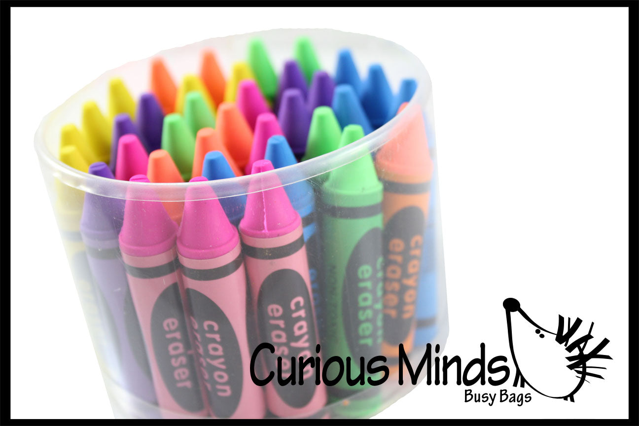  Bulk Crayon Erasers - 72 Pack - Teacher Rewards, Classroom  Handouts, Party Favors and School Supplies : Toys & Games