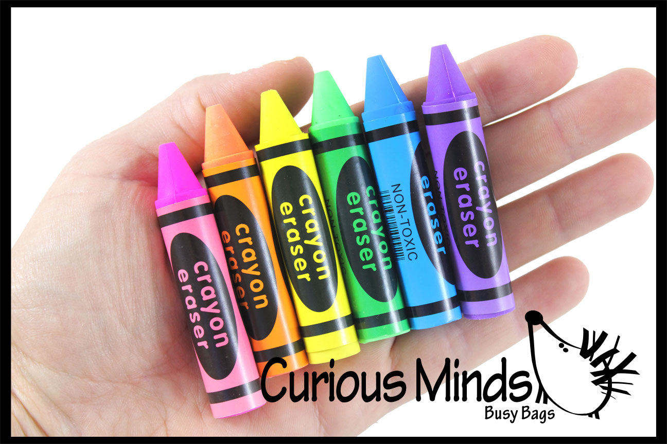  Bulk Crayon Erasers - 72 Pack - Teacher Rewards, Classroom  Handouts, Party Favors and School Supplies : Toys & Games