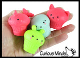 Cupcake Animal Mochi Squishy Animals - Surprise Blind Bag Kawaii -  Cute Individually Wrapped Toys - Sensory, Stress, Fidget Party Favor Toy