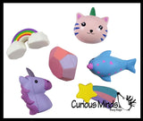 LAST CHANCE - LIMITED STOCK -  Girly Magical Theme Squishy Slow Rise Foam -  Scented Sensory, Stress, Fidget Toy - Unicorn, Narwhal, Cat, Diamond, Star, Rainbow