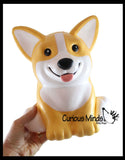 JUMBO Corgi Dog Squishy Slow Rise Foam Pet Animal Toy -  Scented Sensory, Stress, Fidget Toy