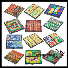 Mini Magnetic Travel Games - Tiny Classic Board Games - Children's Games for Car or Airplane