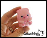 Cute Chunky Animals Micro Slow Rise Squishy Toys - Mini Tiny Animals - Memory Foam Party Favors, Fidgets, Prizes, OT