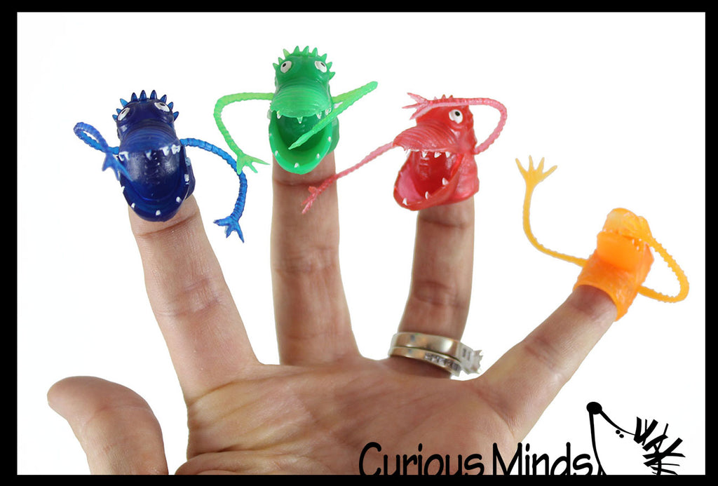 Monster Finger Puppet Rings - Fun Bulk Novelty Toy -  Goody Bags / Prizes / Rewards Box