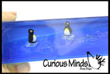 LAST CHANCE - LIMITED STOCK  - Penguins on a Wave - Moving Water -  Sensory, Stress, Fidget Toy