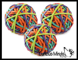 LAST CHANCE - LIMITED STOCK  - SALE - Rubber Band Ball - Fun Bouncy Ball - Hand Strengthening Fine Motor Toy - OT - Bright Neon Colors