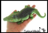 2 Stretchy Sand Animals - Shark and Alligator - Moldable Sensory, Stress, Squeeze Fidget Toy ADHD Special Needs Soothing Croc