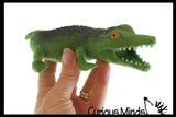 2 Stretchy Sand Animals - Shark and Alligator - Moldable Sensory, Stress, Squeeze Fidget Toy ADHD Special Needs Soothing Croc