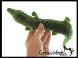 2 Stretchy Sand Animals - Shark and Alligator - Moldable Sensory, Stress, Squeeze Fidget Toy ADHD Special Needs Soothing Croc