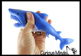 2 Stretchy Sand Animals - Shark and Alligator - Moldable Sensory, Stress, Squeeze Fidget Toy ADHD Special Needs Soothing Croc