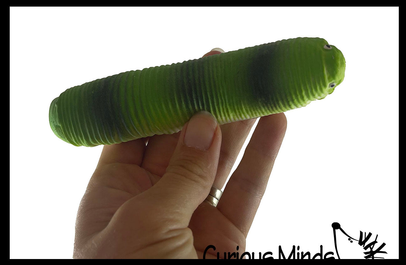 2 Sand Filled Stretchy Caterpillar - Moldable Sensory, Stress, Squeeze  Fidget Toy ADHD Special Needs Soothing Grub Bug (Random Colors)