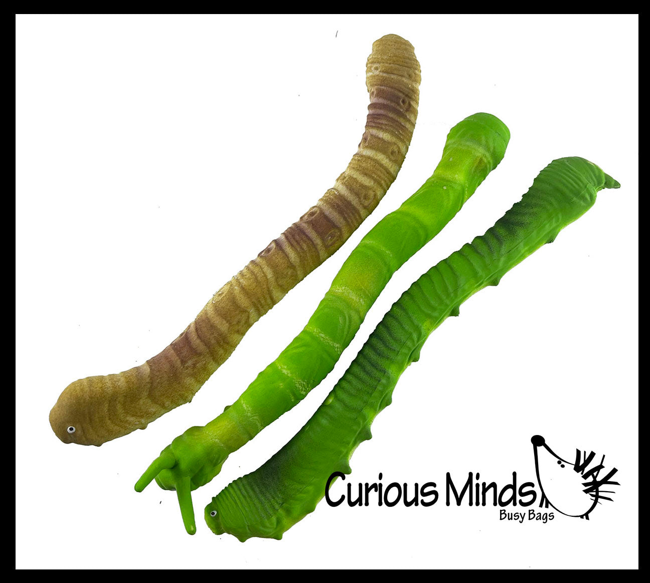2 Sand Filled Stretchy Caterpillar - Moldable Sensory, Stress, Squeeze  Fidget Toy ADHD Special Needs Soothing Grub Bug (Random Colors)