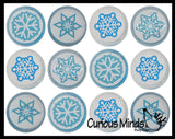 Set of 96 Snowflake Slime and Bubbles -  White & Blue Snowflake Winter Slimes - Party Favors (8 Dozen)