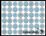 Set of 96 Snowflake Slime and Bubbles -  White & Blue Snowflake Winter Slimes - Party Favors (8 Dozen)