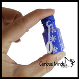 Set of 96 Snowflake Slime and Bubbles -  White & Blue Snowflake Winter Slimes - Party Favors (8 Dozen)