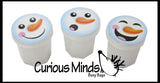 TINY White Snowman Slimes - Party Favors