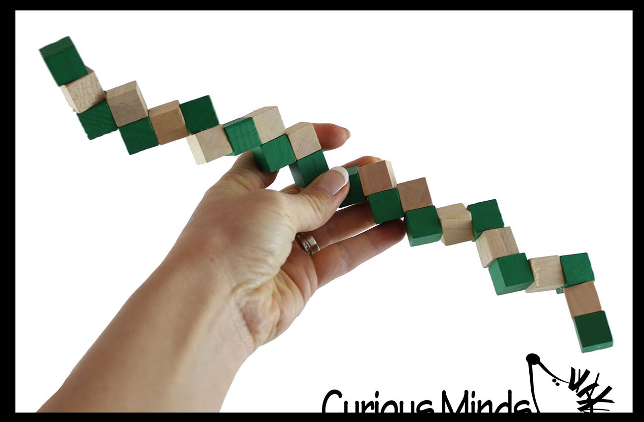 Classic Wooden Toy Puzzle Fidgets - Set of 6